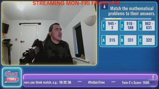 Its Quiz Time. Episode 3. Play Along In Chat on TWITCH