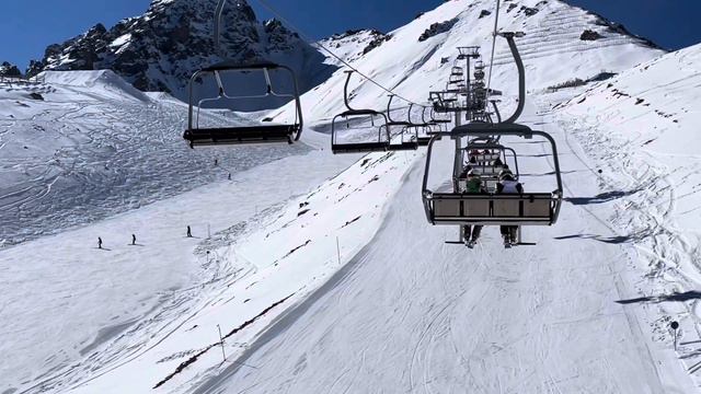 Ski resort Shymbulak. Kazakhstan.  Горнолыжный курорт Шымбулак  Чимбулак.
