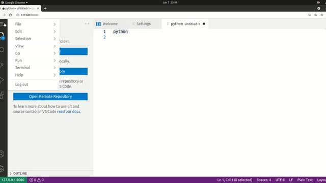 I will do code-server installation and configuration on Linux