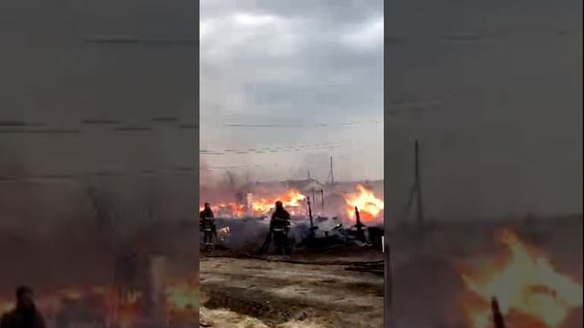 Сильные пожары в Иркутской области