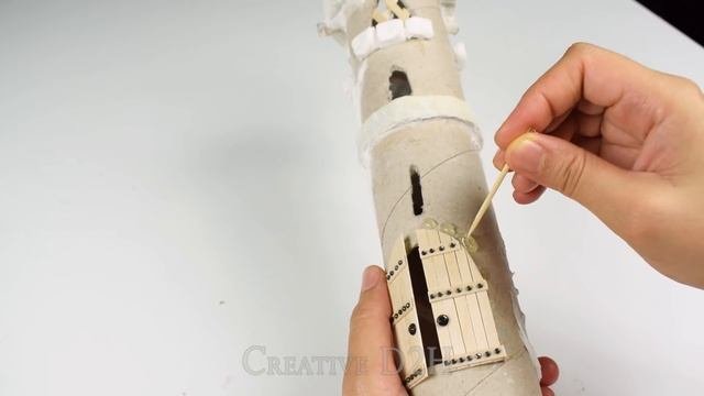 Making A Miniature Tower From Cardboard - Paper Mache Crafts Easy