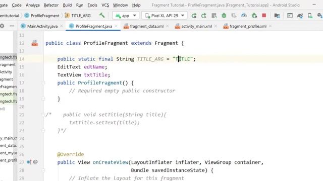 Pass data to Fragment | Fragments in Android Java
