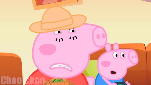 Peppa Pig Cartoon: When Peppa sees a blind person crossing the street alone what will Peppa do?