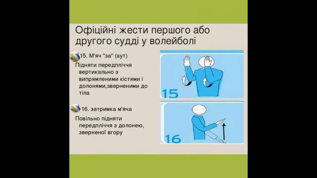 Жести суддів у волейболі.