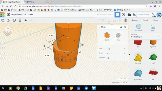 TinkerCad Engraving