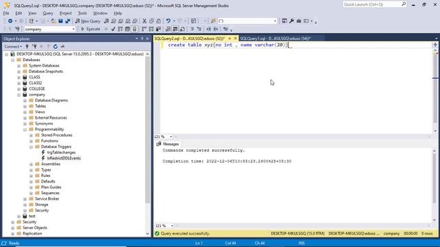 SQL Server Online Class 23 - Triggers in SQL server Part 2