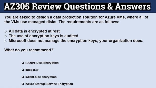 AZ-305 Certification Exam Review Questions and Answers