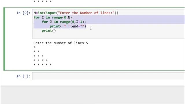 Pattern Program in Python #4: Star Pattern(Arrow Traingle)
