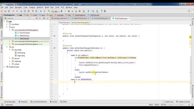 Android studio online app tutorial 19 # Make Floating Login Form part 2