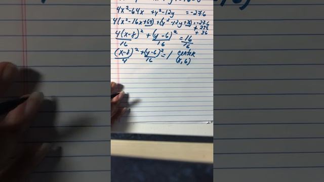 Standard Form For Circles And Ellipses