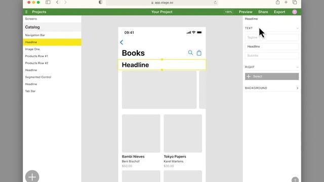 Онлайн-редактор для прототипирования под iOS Stage