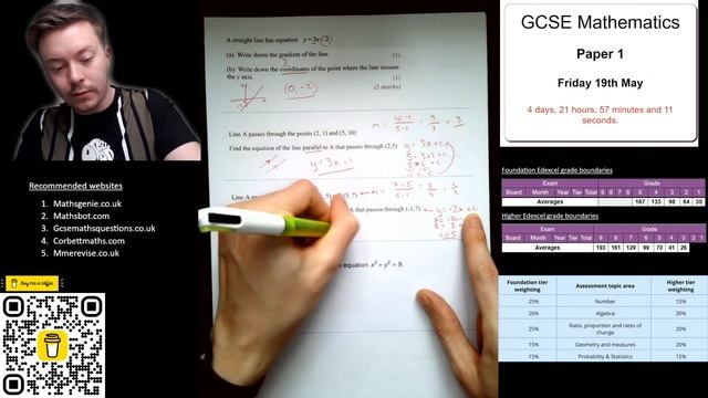 Straight lines and circles! Live GCSE Maths session!