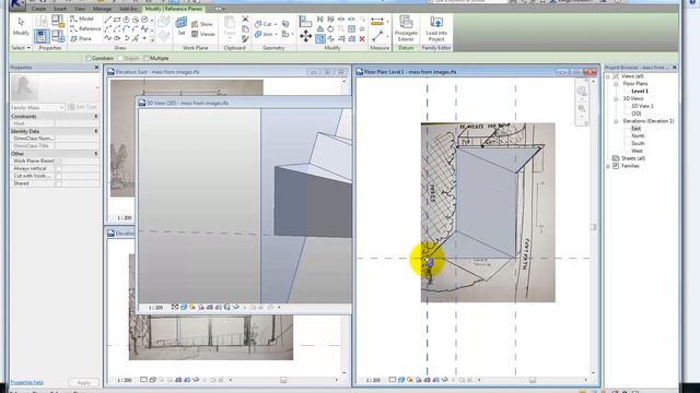 revit 4-3 mass model from images