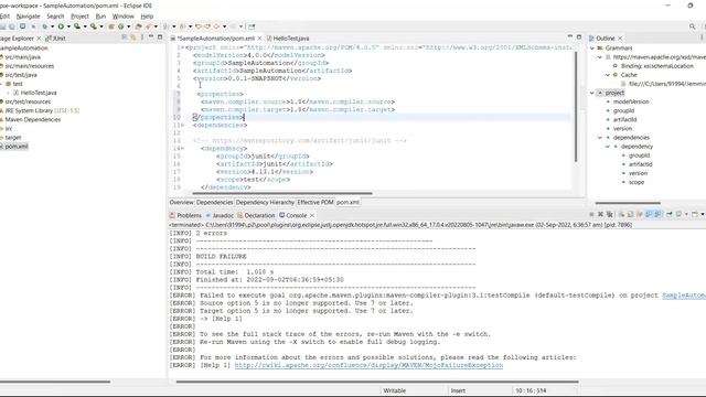 How to create a Maven Automation Project