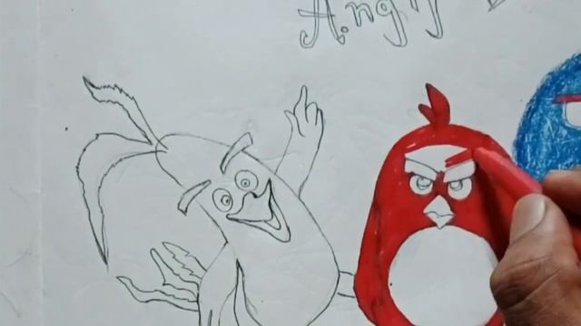 Which colour is best 👍(₹30vs₹10)oil pastel colours#angry birds-2#cartoon#drawing#1st video