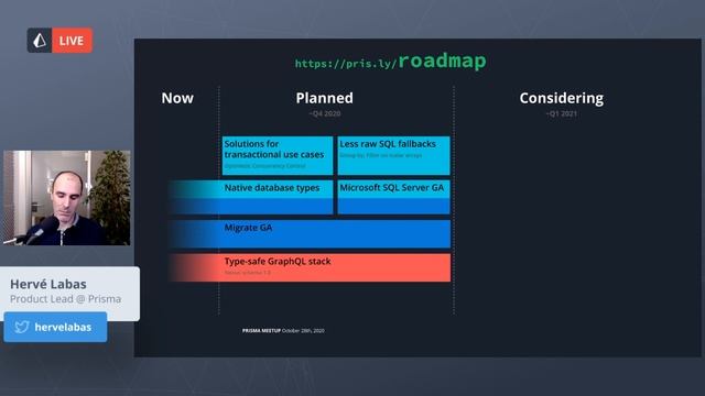 Prisma Online Meetup #1 - Hervé Labas - The Prisma Roadmap