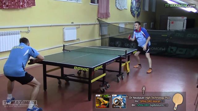 SPINLORD Gipfelsturm 1.8 - игра слева на DR NEUBAUER High Technology техника коротких шипов