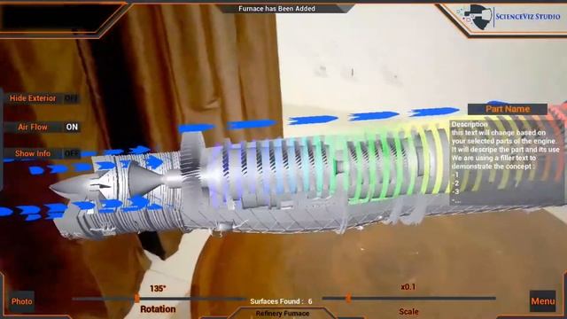 AR Core surface detection, "ScienceViz Studio" Prototype_02