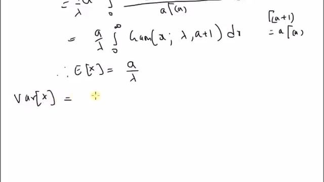 Gamma random variable: mean & variance