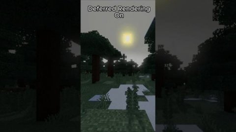 Deferred rendering Off/On #minecraft #minecraftshaders #minecraftshorts #gaming