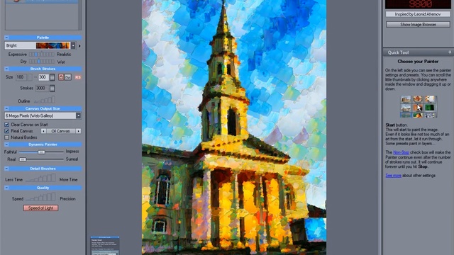 Программа для создания картин  Dynamic AUTO PAINTER 5 0