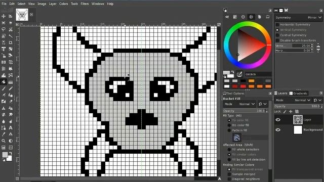 Cara Membuat Symmetry Pixel Art di GIMP