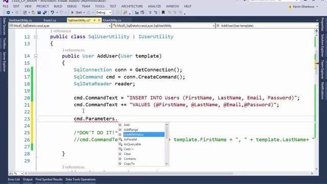 Module 5.4 - ADO.Net  SQL Server Part 2  15SS Contemporary Programming