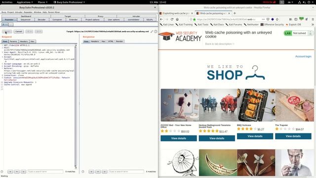 Web cache poisoning with an unkeyed cookie (Video solution)