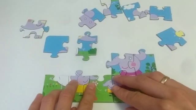 Свинка Пеппа. Семья слонёнка Эмили . Собираем пазл