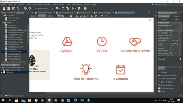 SISTEMA VENTAS/INVENTARIO || NETBEANS JAVA, WORKBENCH, MySQL SERVER || PROYECTO FINAL P. AVANZADA 2