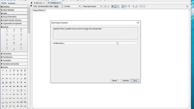 Import Excel to Maple