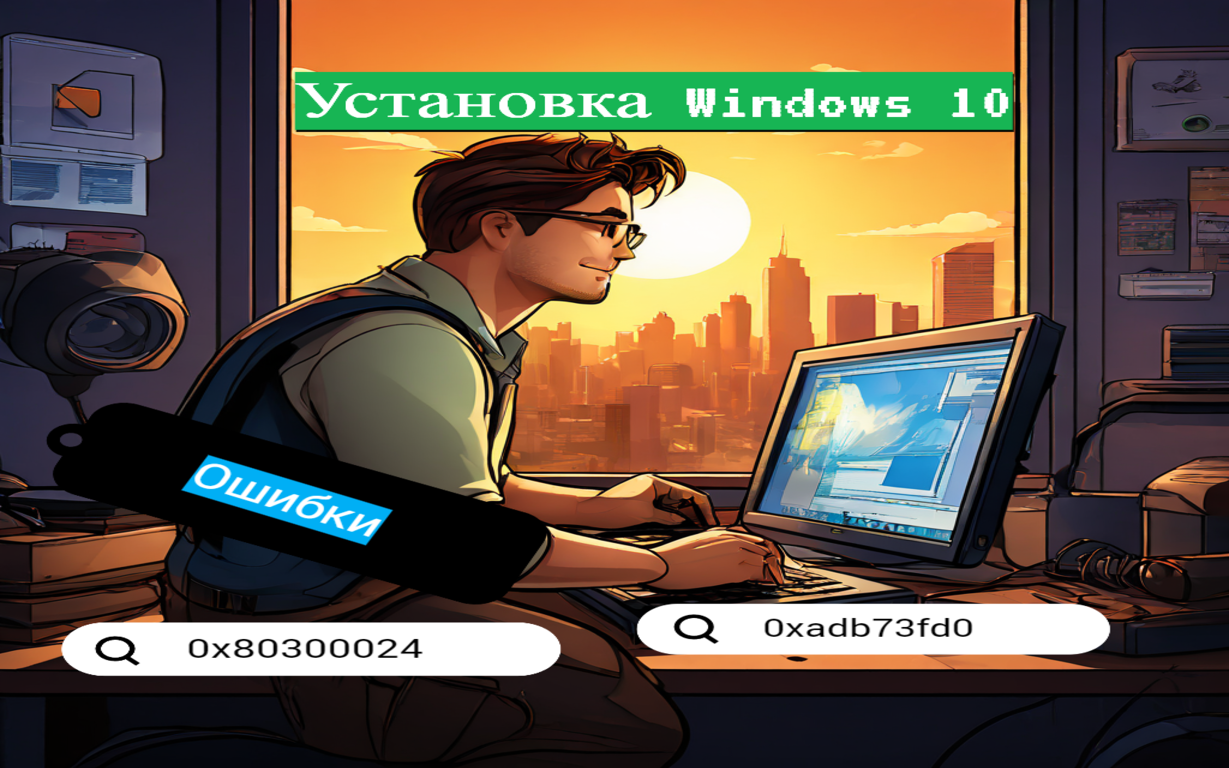 Установка Windows 10: Решаем Ошибки 0x80300024 и 0xadb73fd0