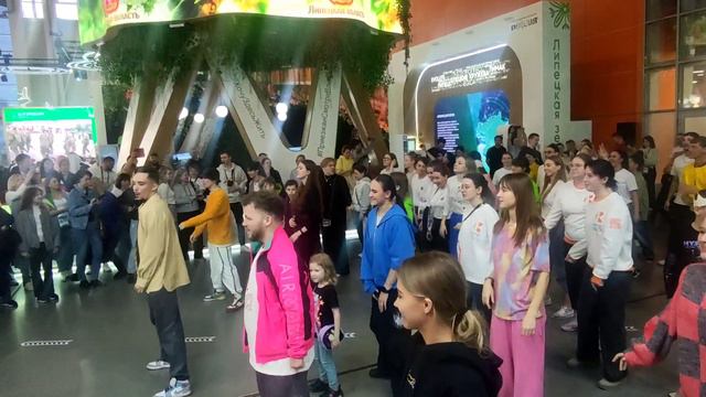 Танцевальны флешмоб на выставке "Россия".