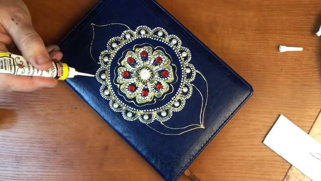 Decor of the diary. Dot painting. Декор ежедневника. Точечная роспись.
