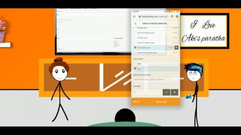 When Stickman Orders From Aki's Paratha! ?