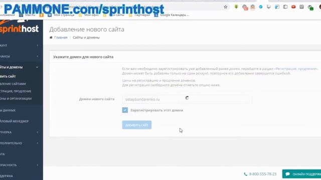 Купить домен Спринтхост легко - смотрите подробную инструкцию