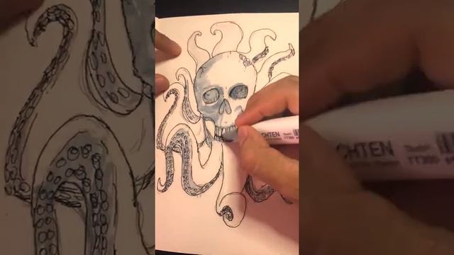 Skull Octopus Quick Sketch