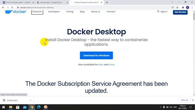 7.  Introduction to dockers. Setting up docker desktop on your machine