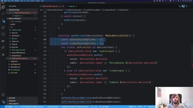React JS. Grabando nuestra webcam 100 nativo reactjs