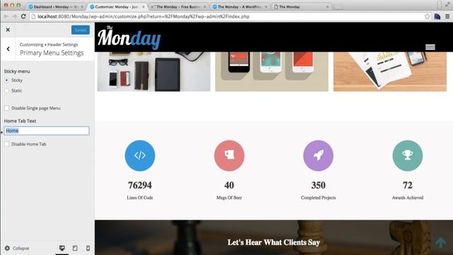 Free WordPress Theme Monday - How to Enable Disable OnePage Menu and Create a Menu | WordPress Blog
