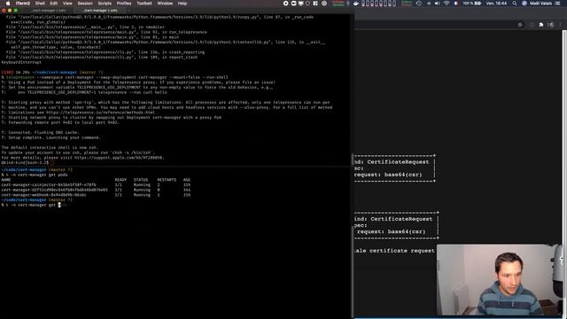 Telepresence for a fast feedback loop & debugging cert-manager with delve
