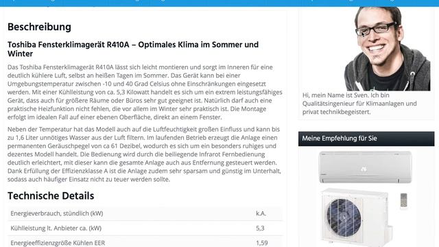 Erfahrungen: Das Toshiba Fensterklimagerät R410A im Test