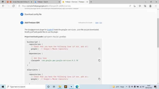 Firebase Conectivity with Android project