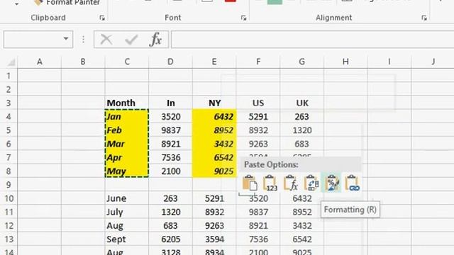 Copy Cell Formatting in Excel