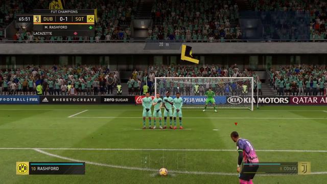 FIFA 19 Douglas Costa gol su punizione [ Fut Champions Weekend League ]
