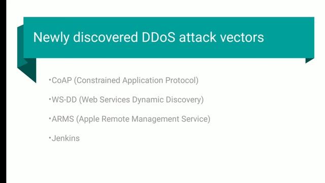 New DDoS Attack Vectors
