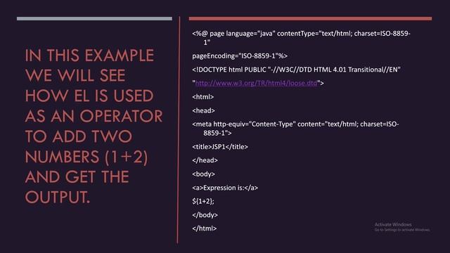 JSP Expression Language EL - WEB COMPONENT DEVELOPMENT II