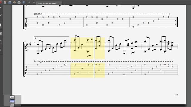 Songs From A Secret Garden Guitar Tab