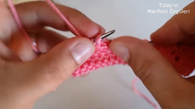 Ajurlu kolay iki şiş örgü modeli ✅️ Knitting Crochet.