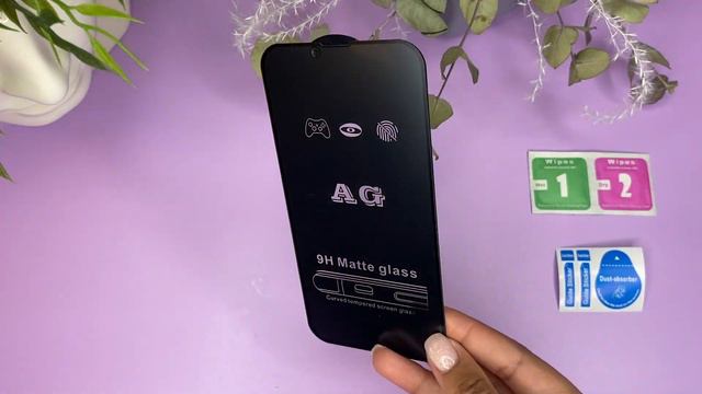 Защитное стекло для iPhone 13 Pro Max Матовое (Black)